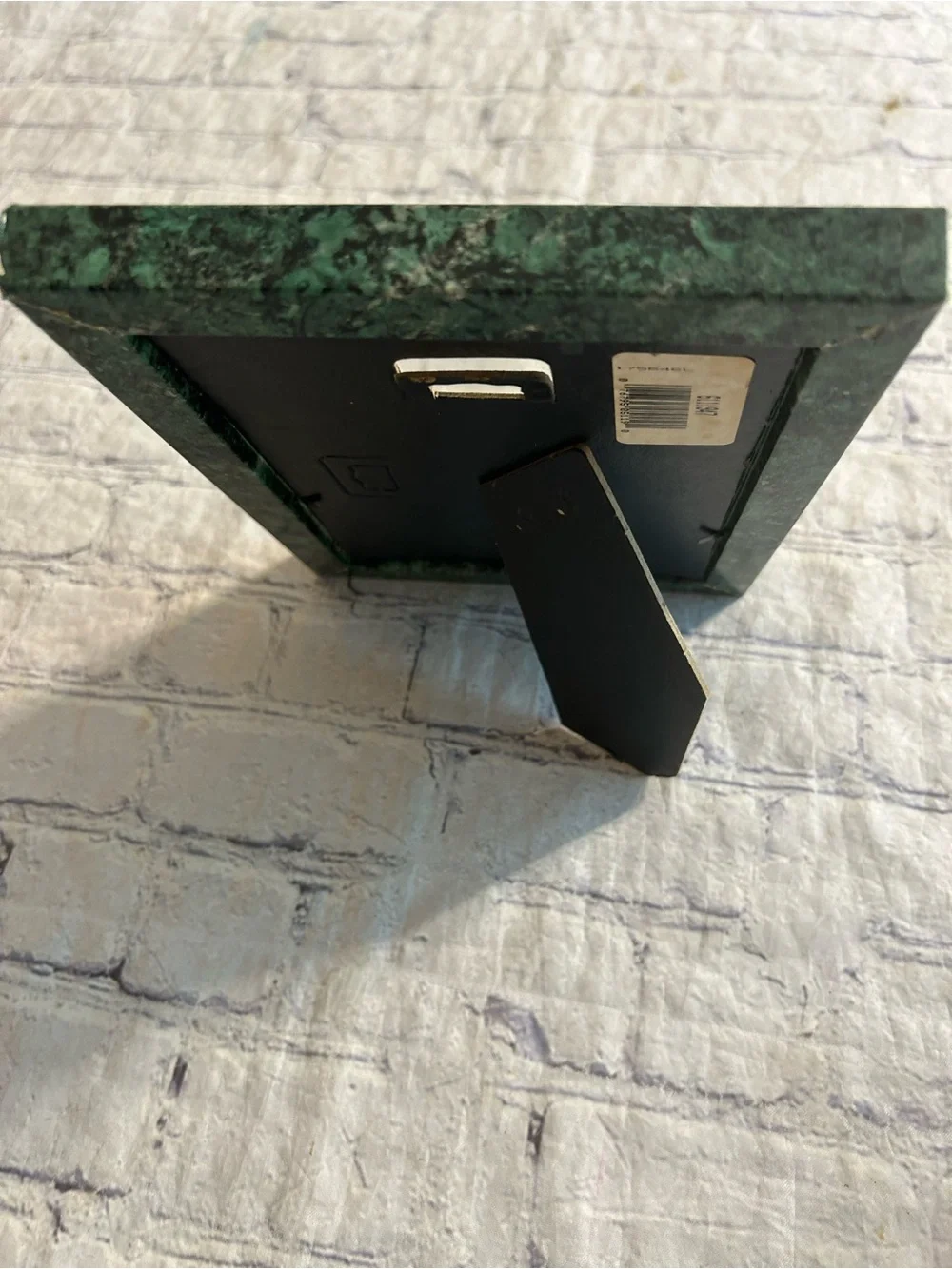 INTERCRAFT VTG DARK GREEN FAUX MARBLE PICTURE FRAME